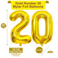 40 Inch Gold 20 Number Balloons Giant 20 Balloons Gold Birthday 20 Balloons 20Th Birthday Anniversary Party Decorations Supplies