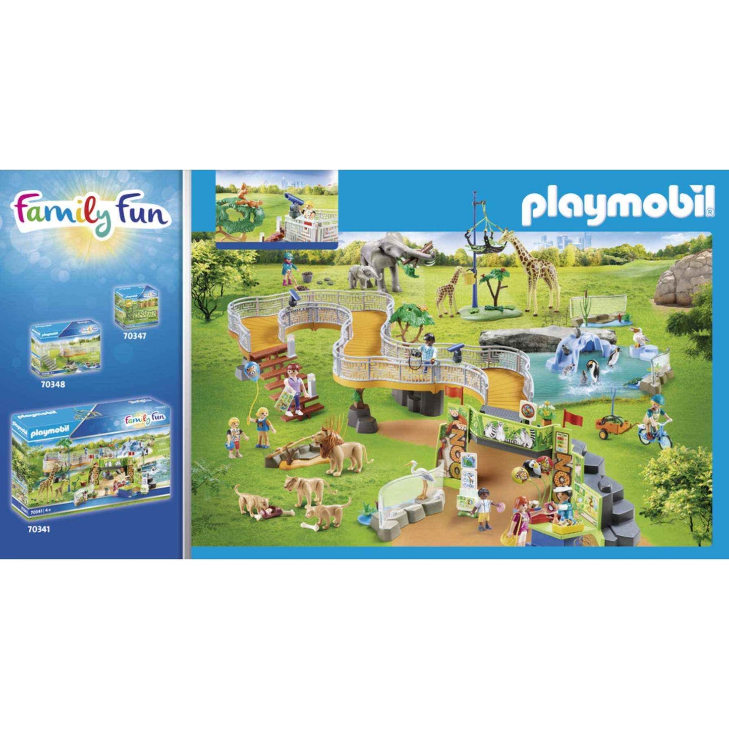 Playmobil Outdoor Lion Enclosure, Plastic, 34.8x12.0x18.7 cm, Multicoloured, Model 70343