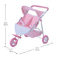 Olivia'S Little World Twinkle Stars Princess Deluxe Baby Doll Stroller, Pink/White