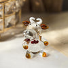 Qfkris Mini Cow Sculpture Hand Blown Glass Animal Art Farm Figurine Animals Miniature Collectible Decor (Blown)