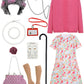 Jiobabe Old Lady Costume For Kids Girls 100 Day Of School Costume Girls Grandma Costume Kids Granny Dress With Accessories 3-5 Y