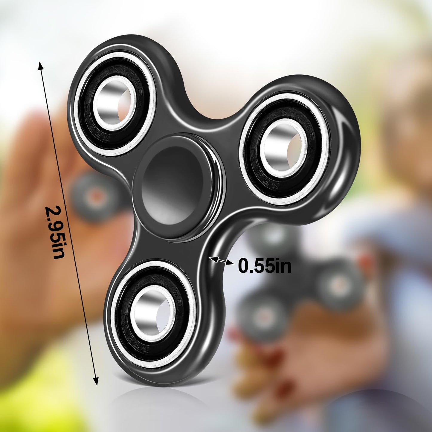 Gigilli Fidget Spinner 1 Pack, Sensory Fidget Spinners Anxiety Relief For Adults, Stress Relief Fidget Toys For Kids 8-12 With A