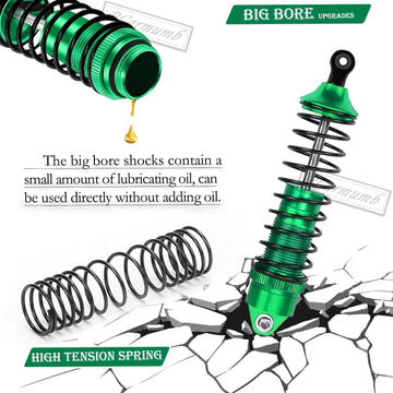 Rcarmumb RC Upgrades Part for 1/10 Rustler VXL/Rustler VXL 2wd, Stampede VXL/Stampede VXL 2wd,Alloy Front Rear RC Shocks Absorbe