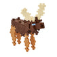 PLUS PLUS 3D Animal Building Block Set - 70 Mini Interlocking Pieces, Fun STEM Toys for Kids, Moose Mini Maker Tube, Red