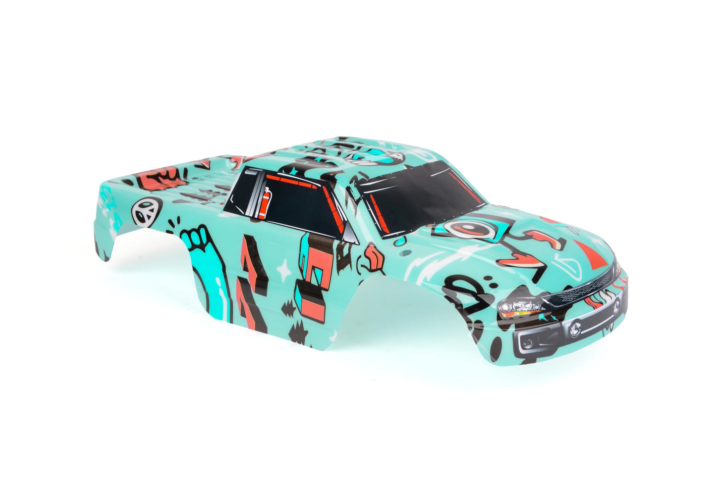 SummitLink Custom Body Compatible for 1/10 Scale RC Car or Truck (Truck not Included) (Graffiti Blue)
