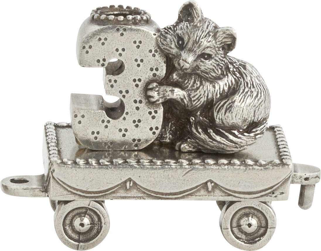 DANFORTH Birthday Train Pewter Figurine - Handcrafted - 3 Fox Size - Made in USA