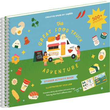 Food Truck Sticker + Coloring Book (500+ Stickers & 12 Scenes) By Cupkin - Side By Side Sticker Adventure Time Activity Books Fo