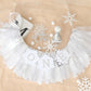 HODIHIWI Snowflakes One First Party Decorations White High Chair Banner 1st Crown Cake Topper 1st Birthday Decor