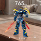 HIGH GODO Samurai Mech Warrior Building Set - 765PCS Blue Plastic Model Kit with Openable Cockpits for Ages 12+