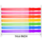 Bubble Wand, 14' Big Bubble Wand Set(14 Pack 7 Colour), Non-Toxic Smelless Bubble Toy For Kids Child Birthday Party Favor Wedding Summer Outdoor Activity Bathroom Bath Toys, By Mapixo