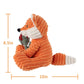 Apricot Lamb Toys Plush Corduroy Orange Fox With Rose Stuffed Animal Soft Cuddly For Kids Girlfriend Mother'S Day Valentine'S Day, 8.5 Inches