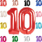 10 Balloon Number, Red Number 10Th Birthday Balloons 40 Inch, 10 Years Old Red Birthday Decorations For Boys Girls, 10Th Anniver