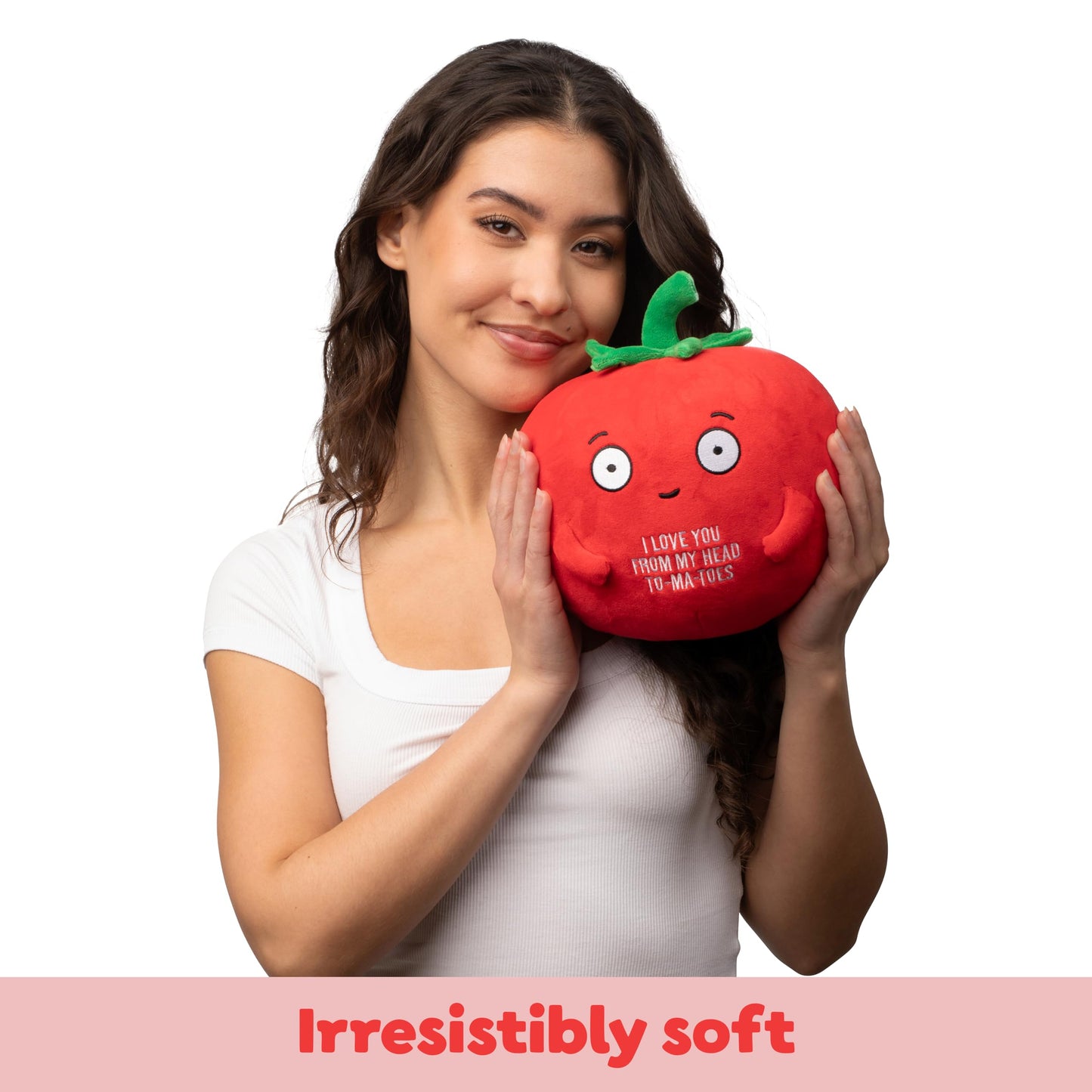 Bee! Big Tender Tomato Plushie - Super Soft Red Stuffed Animal, Adorable Gift for All Occasions, Model TT1