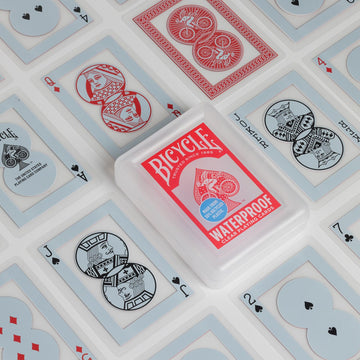 Bicycle Waterproof Red Playing Cards, Clear Plastic Playing Cards, Made from 30% Recycled Plastic, Perfect for Pool Games, Beach