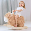 JOLIE VALLÉE TOYS Wooden Baby Rocking Horse - Large Brown Cow/Yak Ride-On Toy for 1-2 Years Old, Perfect Nursery Gift