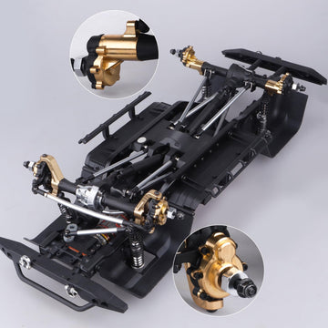 Hobbypark Brass Rear Portal Housing Steering Blocks (Inner & Outer) Heavy Duty Weights for Redcat Gen8 Upgrades Scout II Axe V2