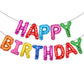 Accevo Colorful Happy Birthday Banner 16 Inch Aluminum Foil Letters Balloons Heart Pattern Happy Birthday Balloon For Kids, Chil