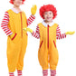Qiaopkeb 4-Pcs Clown Costume Christmas Costume Kids Circus Clown Costume Carnival Boys And Girls Halloween Cosplay Clowm Christm