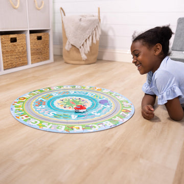 Melissa & Doug Round The Shore Tracks Cardboard Jigsaw Floor Puzzle And Wind-Up Vehicles – 48 Pieces, For Boys And Girls 4+ - Fsc Certified