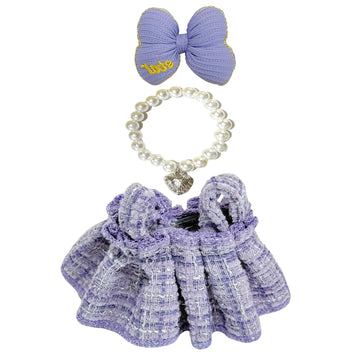 17cm Doll Clothes Set & Outfit Set for 17cm Dolls - enhanced Fashion Dresses with Accessories  elegant Chic Doll Clothing & Style Bundle Purple White