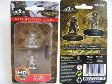 Pathfinder Battles Deep Cuts: Male Halfling Rogue | Unpainted Miniature