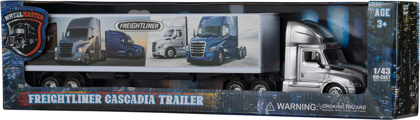 Wheel Master Freightliner Cascadia Tractor Trailer Play Toy Truck Vehicle for Kids, Freightliner Design, with Functions, Pre Bui