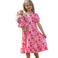 Bow Dream Girl Dress Pink Heart Unicorn With Matching American Girl Doll Clothes Accessories Size 130