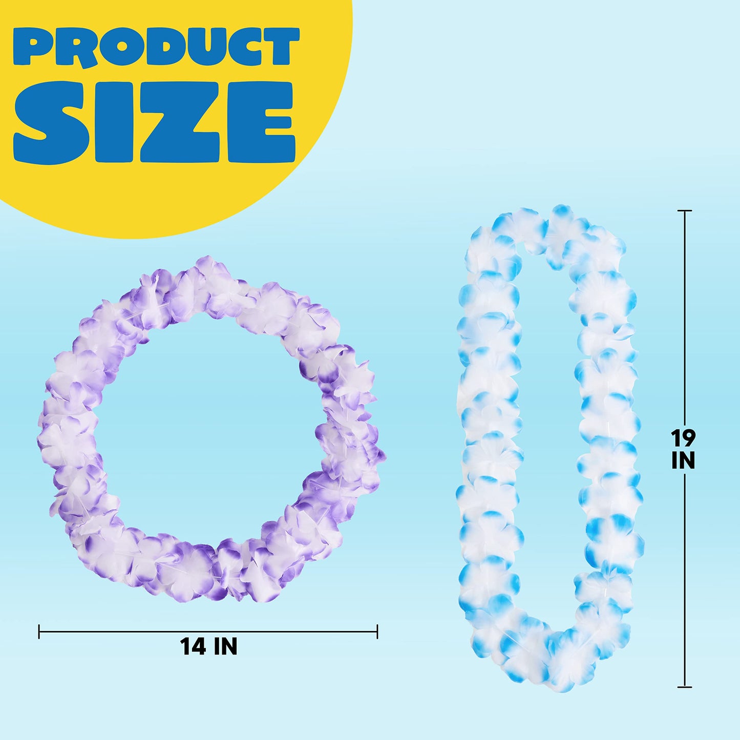 Joyin Toy 60 Counts Hawaiian Leis Bulk, Tropical Flower Lei Hawaiian Lei Beach Hawaii Luau Party Favors Decoration Birthday Part