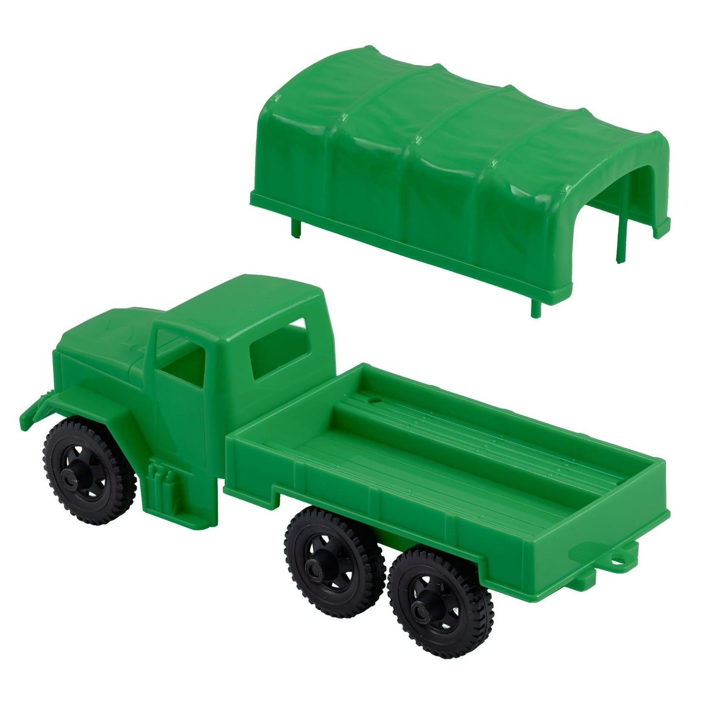 TimMee Plastic Army Men Trucks - Green M34 Deuce and a Half Cargo Vehicles US Made