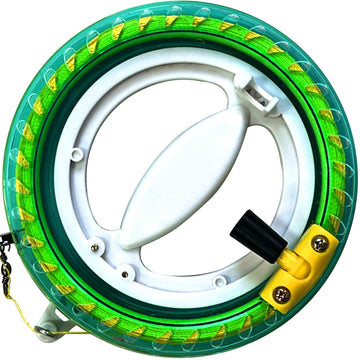 Hengda Kite Professional Outdoor Kite Line Winder Winding Reel Grip Wheel With 650 Feet (60Lbs) Flying Line String Flying Tools With Lock For Kids And Adults