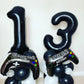 40 Inch Black 13 Number Balloons Giant Jumbo Huge 13 Or 31 Foil Mylar Helium Number Digital Balloons Black Birthday Mylar Digita