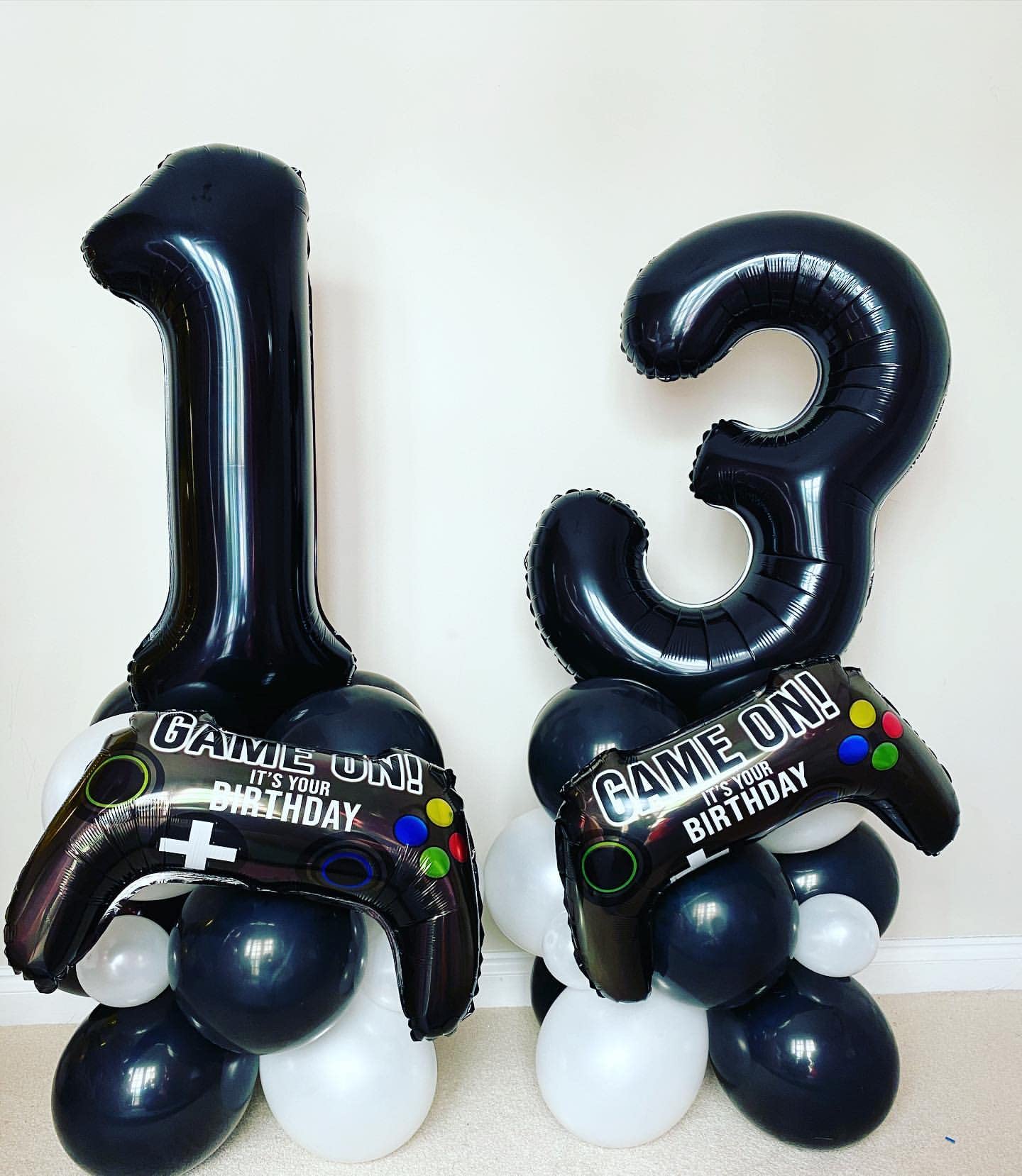 40 Inch Black 13 Number Balloons Giant Jumbo Huge 13 Or 31 Foil Mylar Helium Number Digital Balloons Black Birthday Mylar Digita