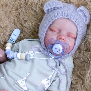 Aori Slicone Pacifier Clips Holder Flexible Binky Clip With Magnetic Pacifier For Lifelike Reborn Dolls - Blue