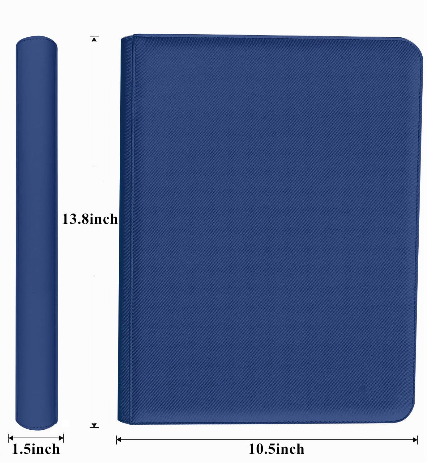 enhanced 9-Pocket Zippered Trading Card Binder  540 Pockets Double-Sided Side-Loading Card Organizer Album  PU Leather Card Holder Protector for MTG  TCG  Sports Cards (Blue)