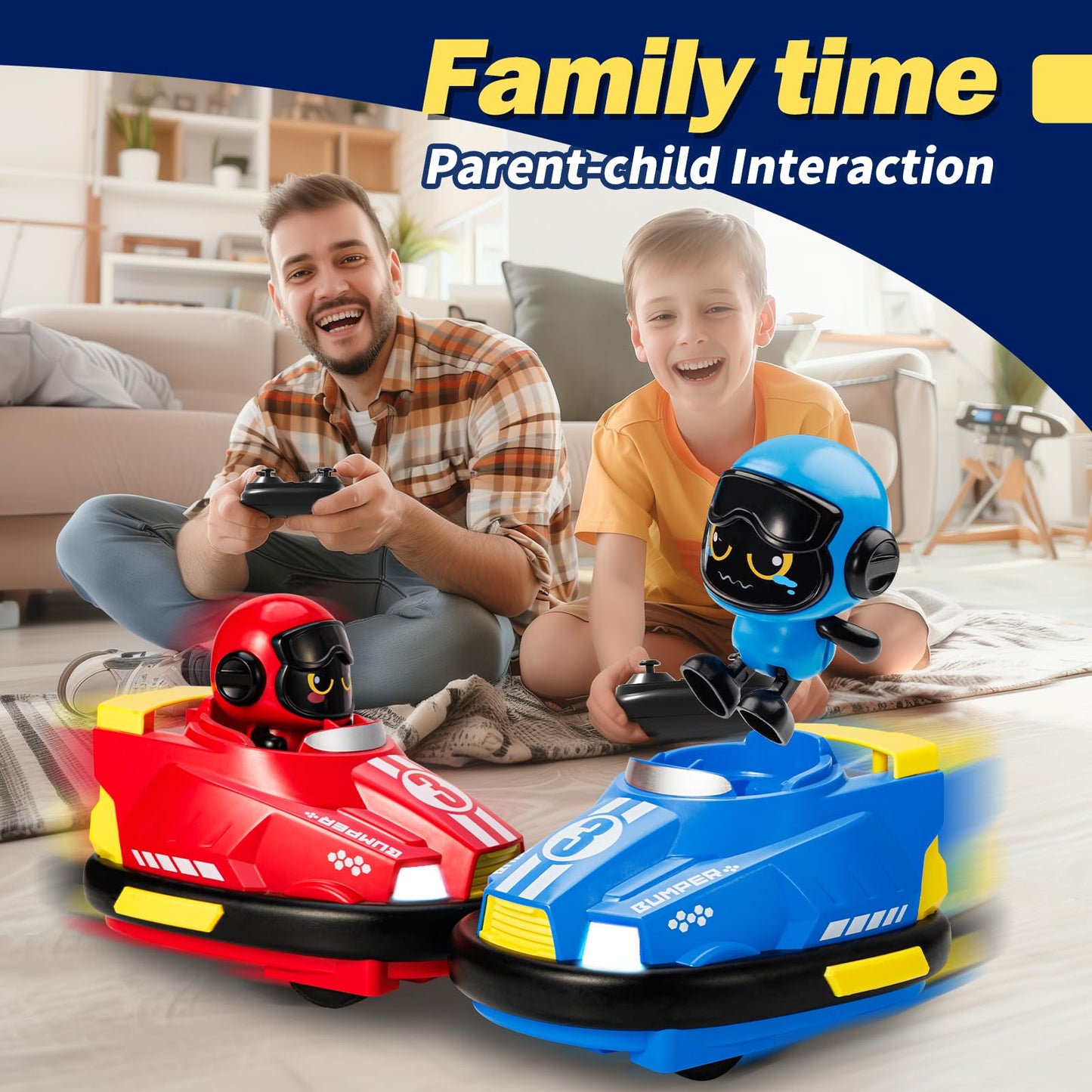 bessome 2 Pack RC Cars Toys for Ages 2-4 Toddlers|Remote Control Bumper Cars Toys for Ages 5-7 Kids|Birthday Gift for 3 4 5 6 7