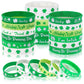 Junebrushs 42Pcs St. Patrick'S Day Silicone Bracelets, Green Shamrock Rubber Wristbands For Kids Adults St.Patrick'S Day Party Ireland, Spring Party Favors Holiday Decorations Gift (6 Designs)
