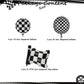 Black And White Checkered Balloons 9 Pcs 4D Checker Balloons Chequered Flag Balloons Race Car Balloons Baby Shower Boys 2Nd Birt