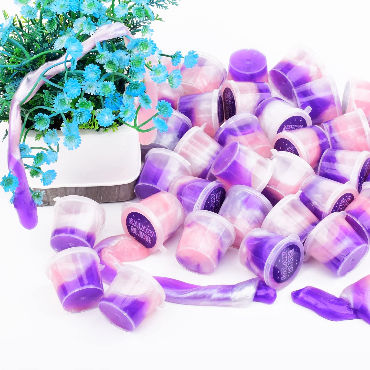 Galaxy Slime Kit 24 Pack, Party Favors For Kids, Non-Sticky Galaxy Slime Pack, Christmas Party Favors For Kids Goodie Bag Stuffers, Stress Relief Toy For Girl And Boys 6 7 8 9 10 11 12