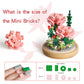 Flower Bouquets Building Sets, Pink Rose Bonsai Tree Botanical Collection With Display Case, Mini Gift Kits For Adults Teens 12+ Girls Women (675Pcs Micro Blocks)