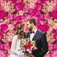 Pink Red Rose Wall Background Spring Flowers Photography Backdrop Girls Princess Birthday Baby Shower Wedding Valentines Day Mo