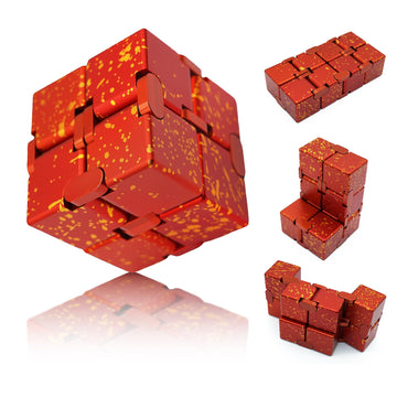 Dolasev Fidget Toys Infinity Cube, Adhd Desk Toys For Office For Adults Stress Relief, Metal Fidget Toys For Kids Party Favors,