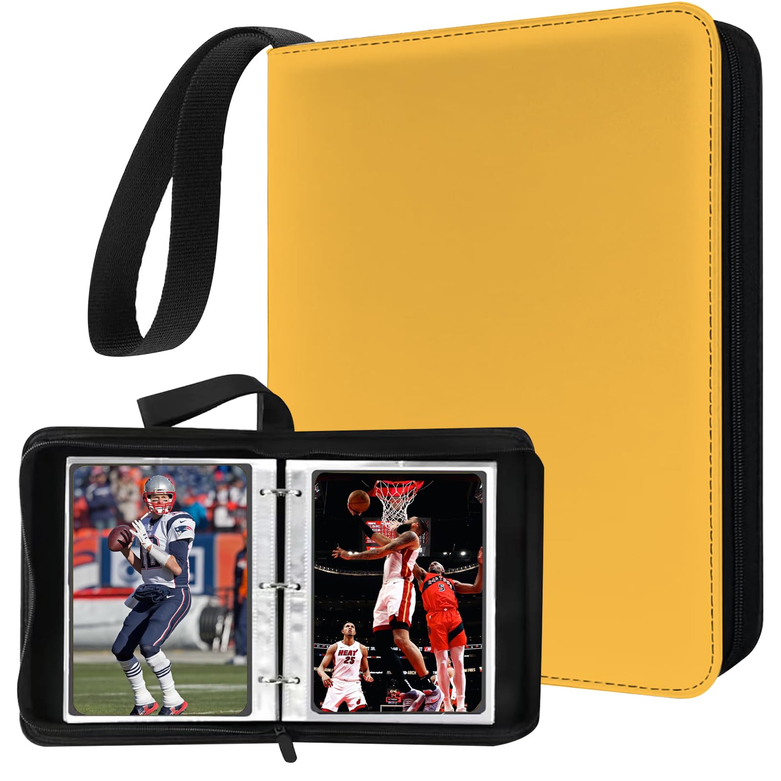 Mini Card Binder  1-Pocket Super Lightweight Zipper Binder Holds 80+ Trading Cards  Small Cards Binder for TCG  MTG  Sports & Game Cards  Portable Gift for Girls & Collectors (Orange)