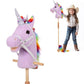 Plyfou Plush Stick Horse With Wood Wheels Real Pony Neighing And Galloping Sounds Toy, Horse On A Stick For Toddlers & Preschool
