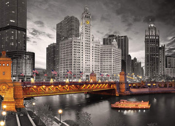 Eurographics Chicago Michigan Avenue Puzzle (1000-Piece) , Black