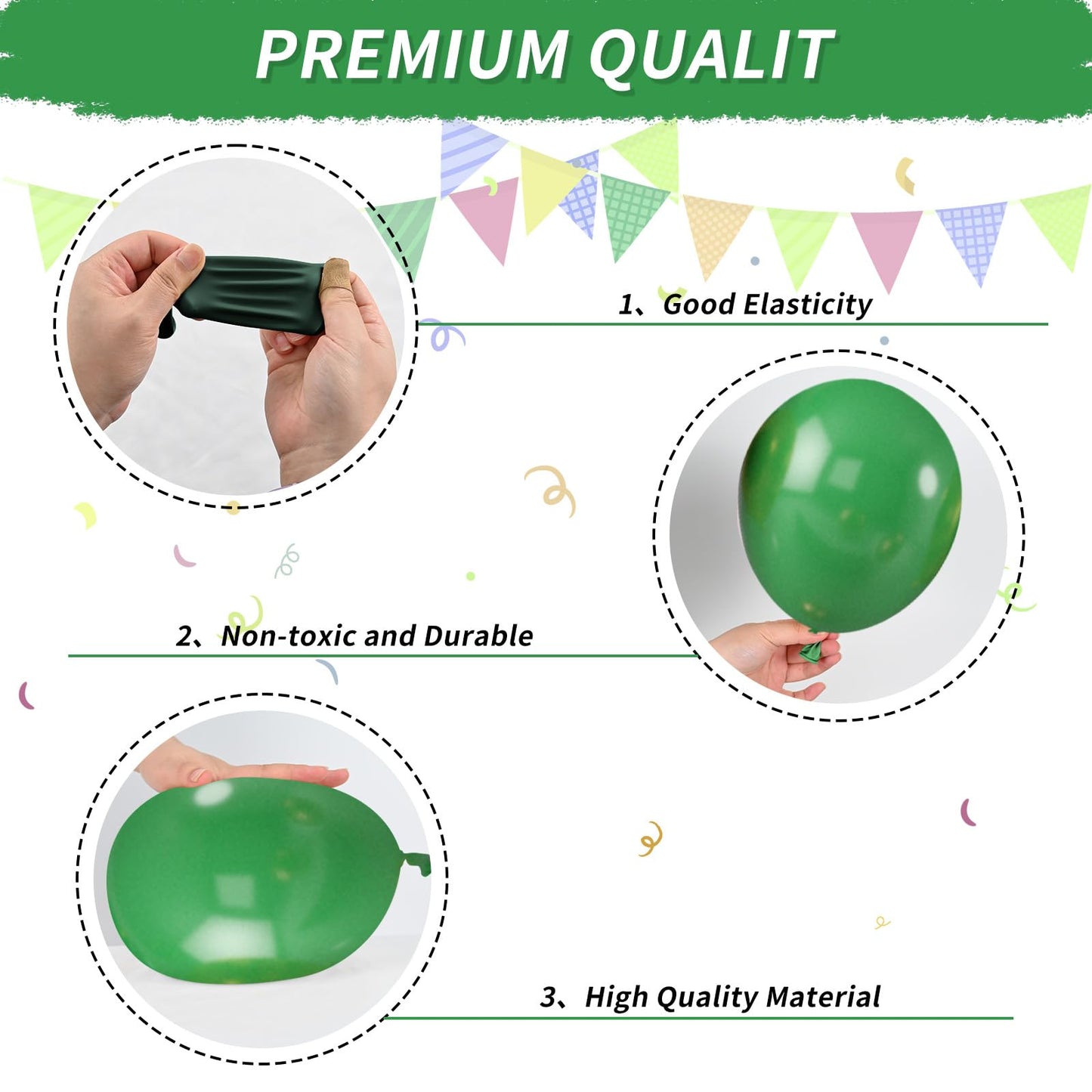 Green And Brown Balloons, Dark Emerald Green Balloon Camouflage Green Black Brown Balloons, Metallic Green Gold Balloons For Cam