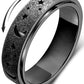 MHWTTY Anxiety Ring for Women Fidget Ring Stainless Steel Spinner Rings Fidget Toys Adults Gift for Women Men Black Size 6