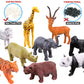 ValeforToy 54-Piece Mini Jungle Animal Figure Set, Realistic PVC Toys for Kids, Multicolor, Learning Party Favors