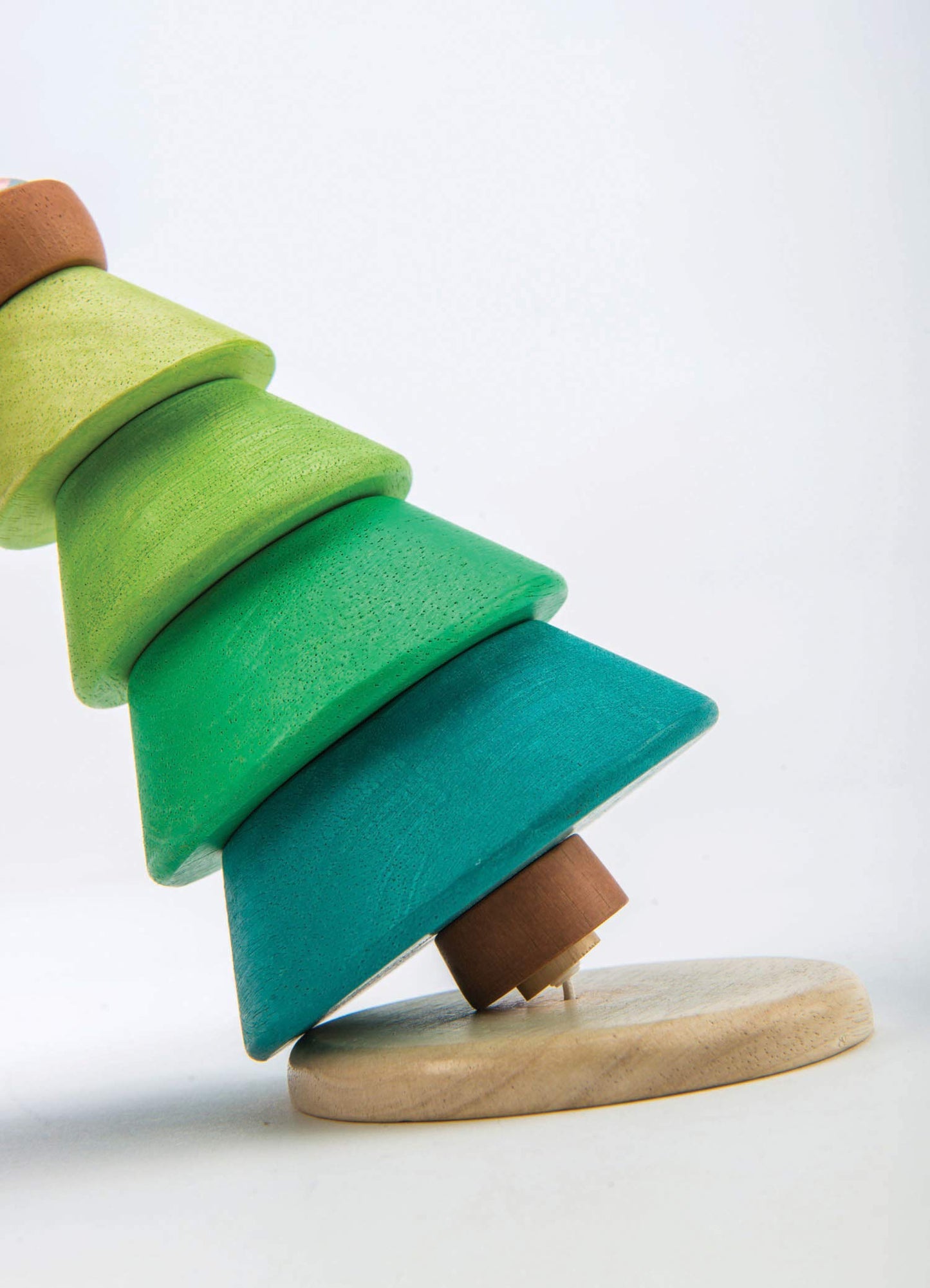 Tender Leaf Toys - Stacking Fir Tree - Wooden Tree Top Sorter And Stacker - Educational Toy For 18M+