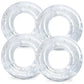 Whaline 4Pcs Inflatable Pool Floats Toys Clear Swim Tubes Rings Glitter Silver Pool Tube For Kids Boys Girls Outdoor Summer Swim