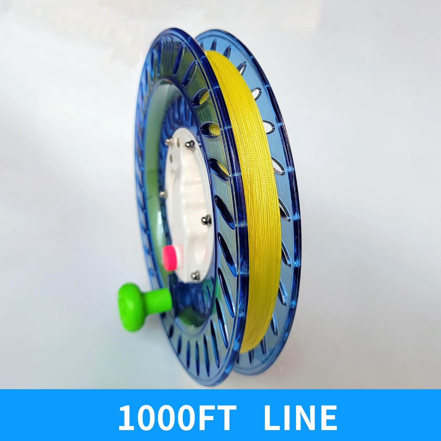 Simxkai Kite String Reel, Kite String Spool,Kite Line Winder, Come With Lock, 9In With1200 Feet Line (Blue)